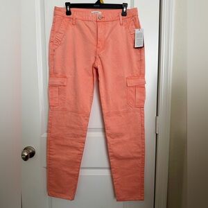 100% Cotton Coral Cargo Pants